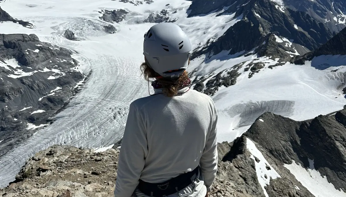 Blick vom Gipfel des Gross Düssi zum Hüfifirn mit Clariden  | © Christine Ullrich